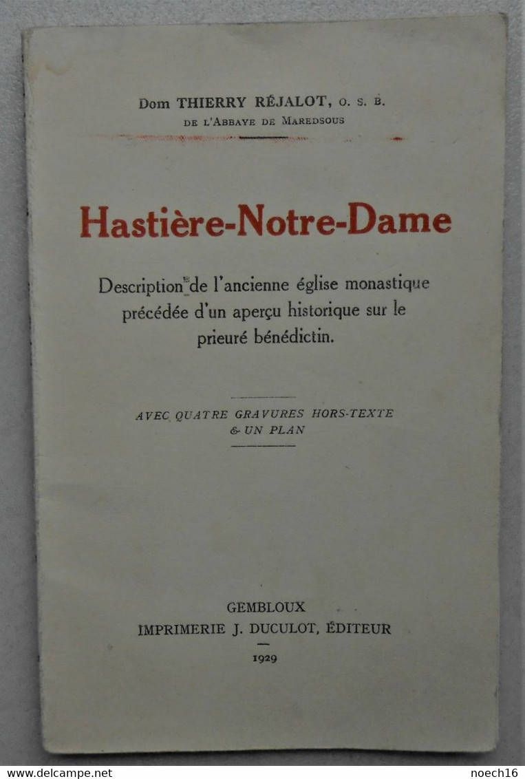 Petit Livre, 48 Pages, Hastière-Notre-Dame,  Imprimerie Duculot, Gembloux 1929 - Belgique