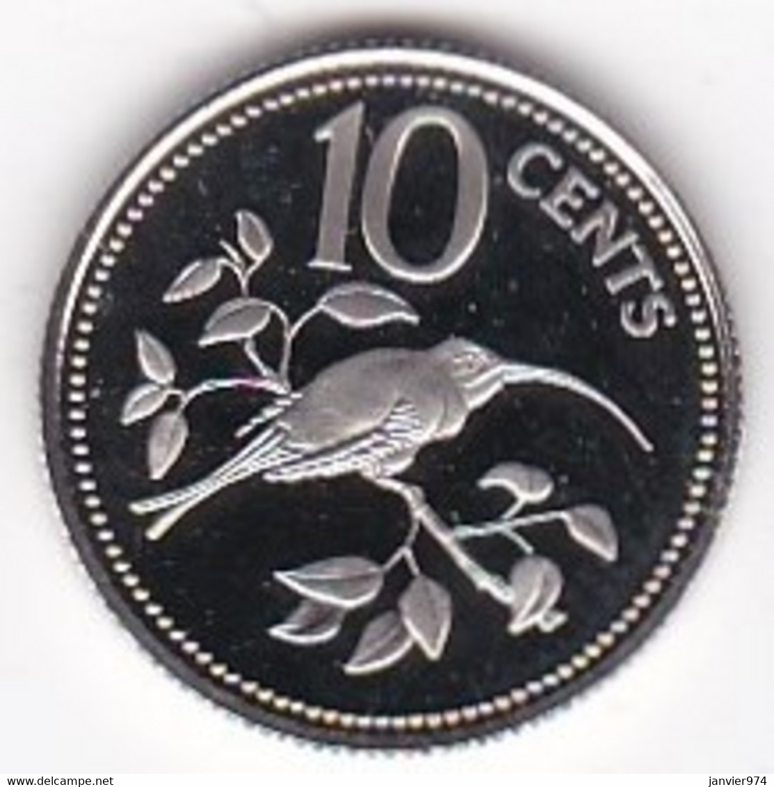 Belize, 10 Cents 1975 , Oiseau, Elizabeth II, En Cupronickel, KM# 48, UNC, Neuve - Belize