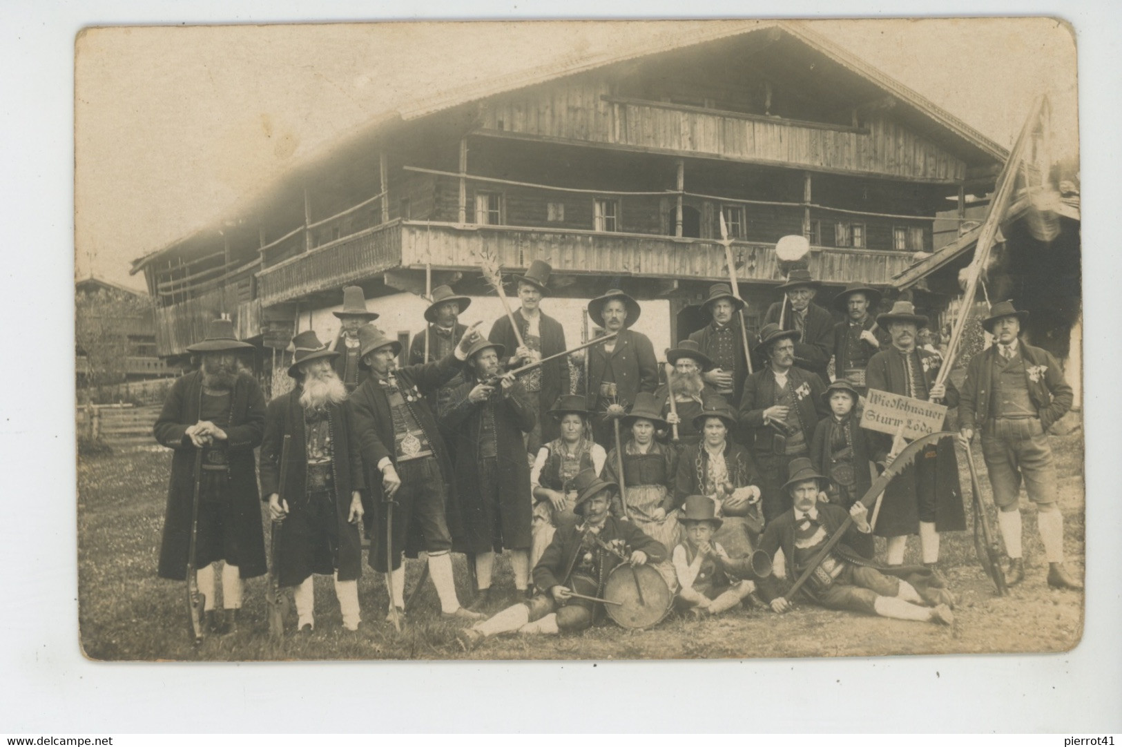 AUTRICHE - TYROL - WÖRGL - Belle Carte Photo Groupe De Tyroliens Début XXème Siècle - Photo ADOLF NACHBAUR - TIROL - Wörgl