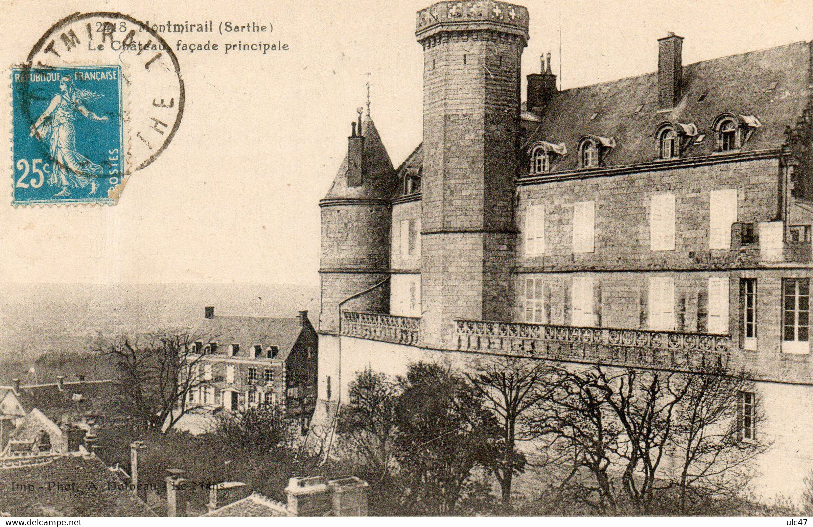 - 72 - MONTMIRAIL (Sarthe) - Le Château, Façade Principale - Scan Verso - - Montmirail