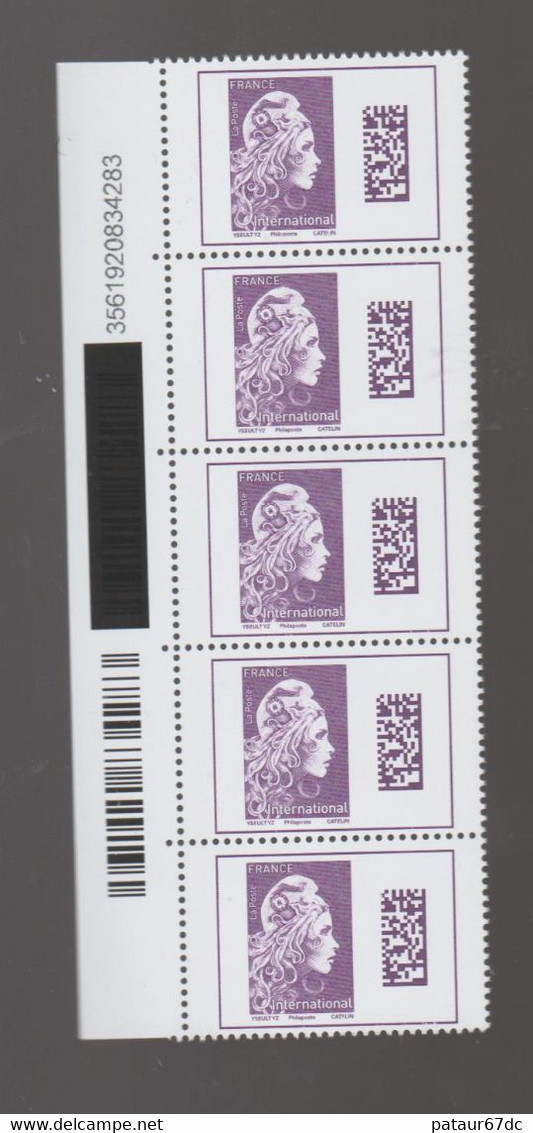 FRANCE / 2021 / Y&T N° 5291A ** : Marianne D'YZ Philaposte (gommée De Feuille) TVP International X 5 BdF G Rectifié - Unused Stamps