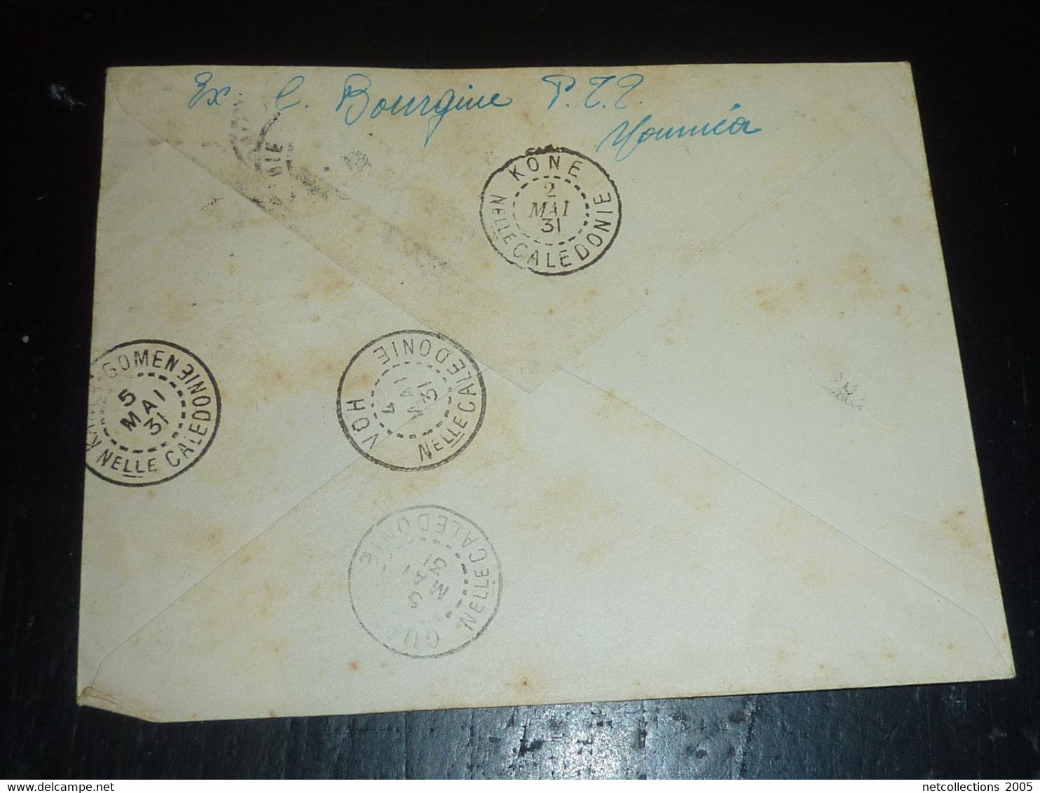 LETTRE DE NOUVELLE CALEDONIE ET DEPENDANCES N°127 SURCHARGE " AVION " 1931 De NOUMEA à KAALA-GOMEN - ENVELOPPE (DOC-F) - Cartas & Documentos