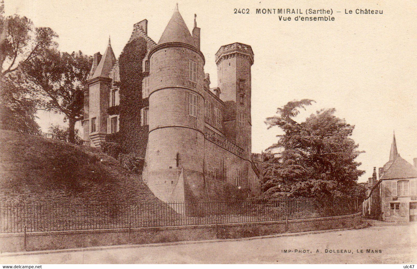 - 72 - MONTMIRAIL (Sarthe) - Le Château, Vue D'ensemble - Scan Verso - - Montmirail