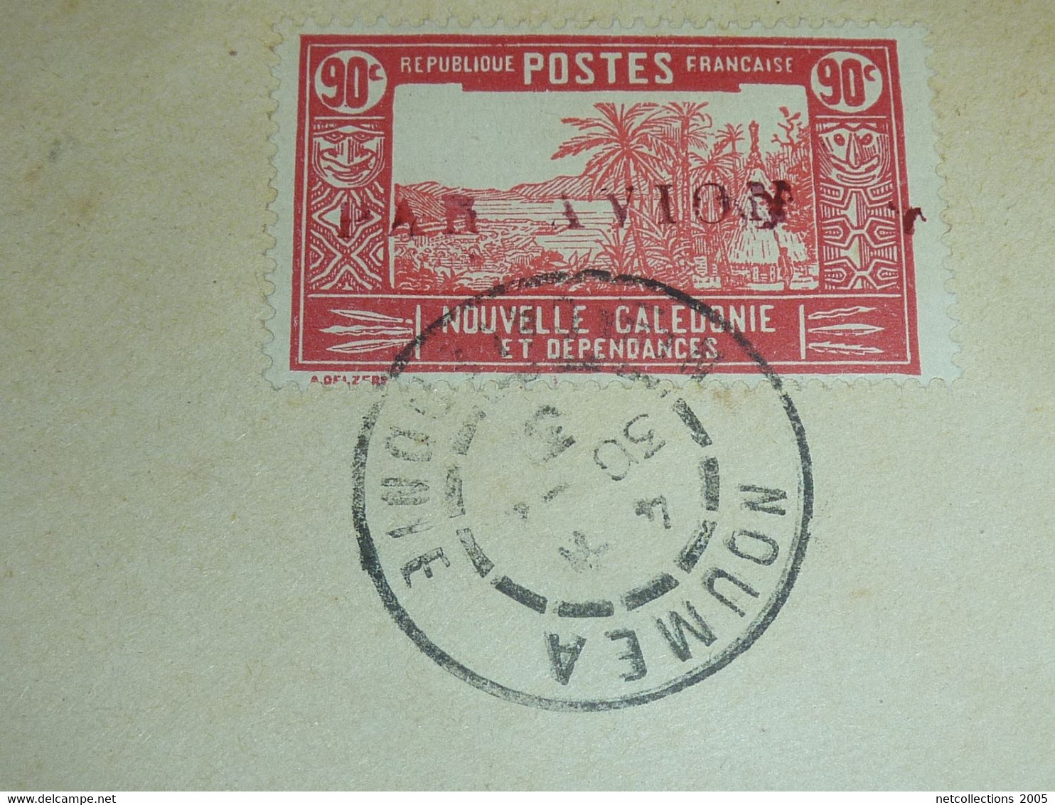 LETTRE DE NOUVELLE CALEDONIE ET DEPENDANCES N°153 SURCHARGE " AVION " 1931 De NOUMEA à KONE - ENVELOPPE (DOC-F) - Brieven En Documenten