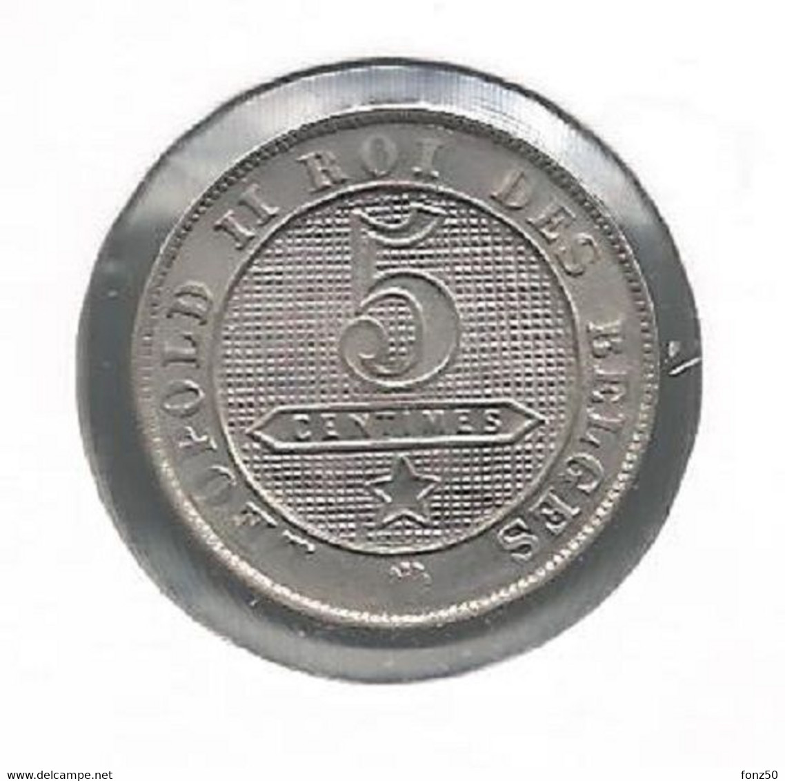 LEOPOLD II  * 5 Cent 1898 Frans * F D C * Nr 11481 - 5 Cents
