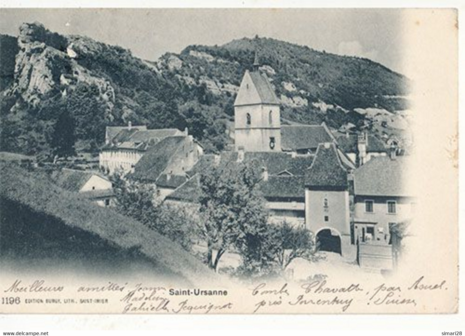 SAINT URSANNE - N° 1196 - VUE GENERALE - Saint-Ursanne