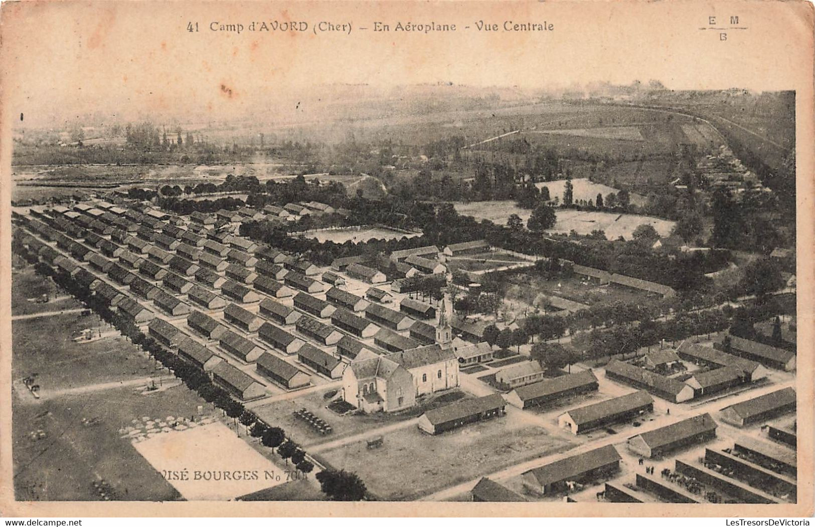 CPA Le Camp D'avord - En Aeroplane - Vue Centrale - Avord