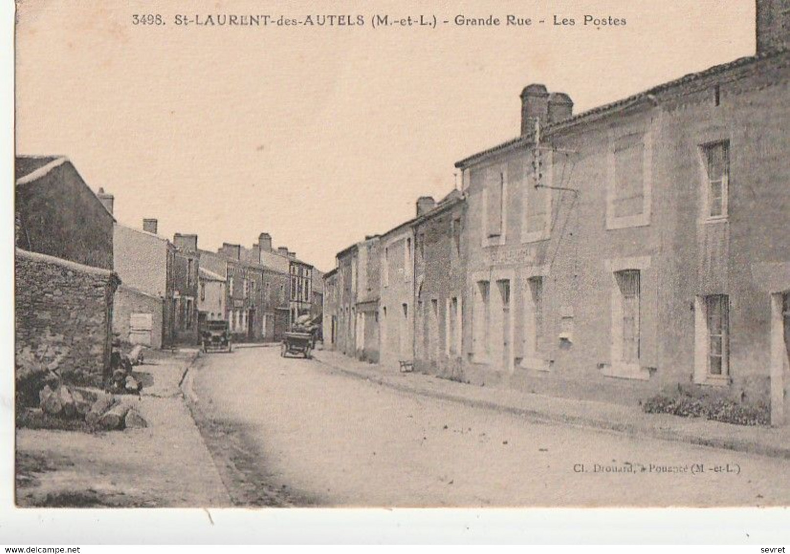 St-LAURENT-des-AUTELS. - Grande Rue - Les Postes. Carte RARE - Altri & Non Classificati