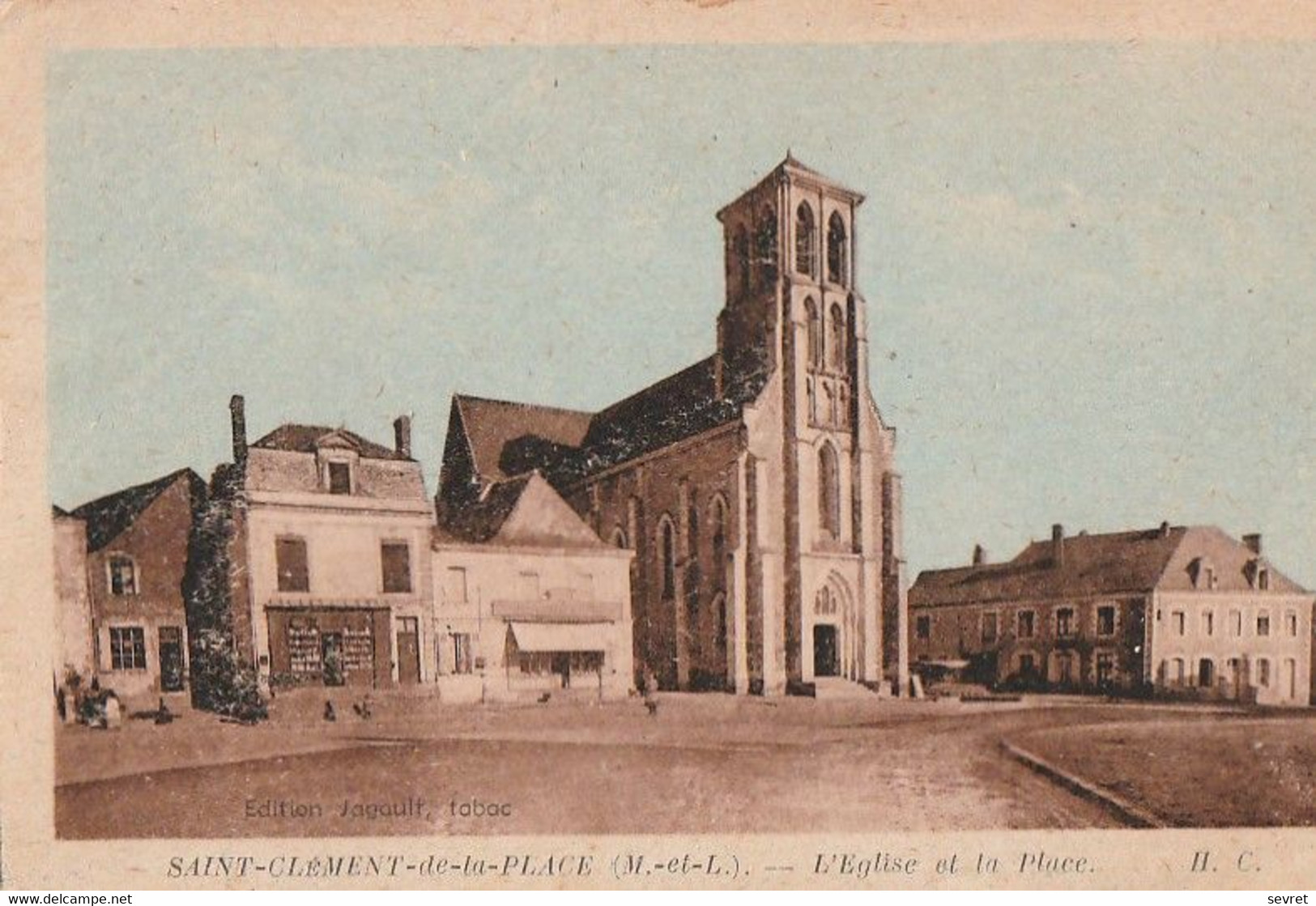 SAINT-CLEMENT-de-la -PLACE. -  L'Eglise Et La Place. - Carte Pas Courante - Sonstige & Ohne Zuordnung