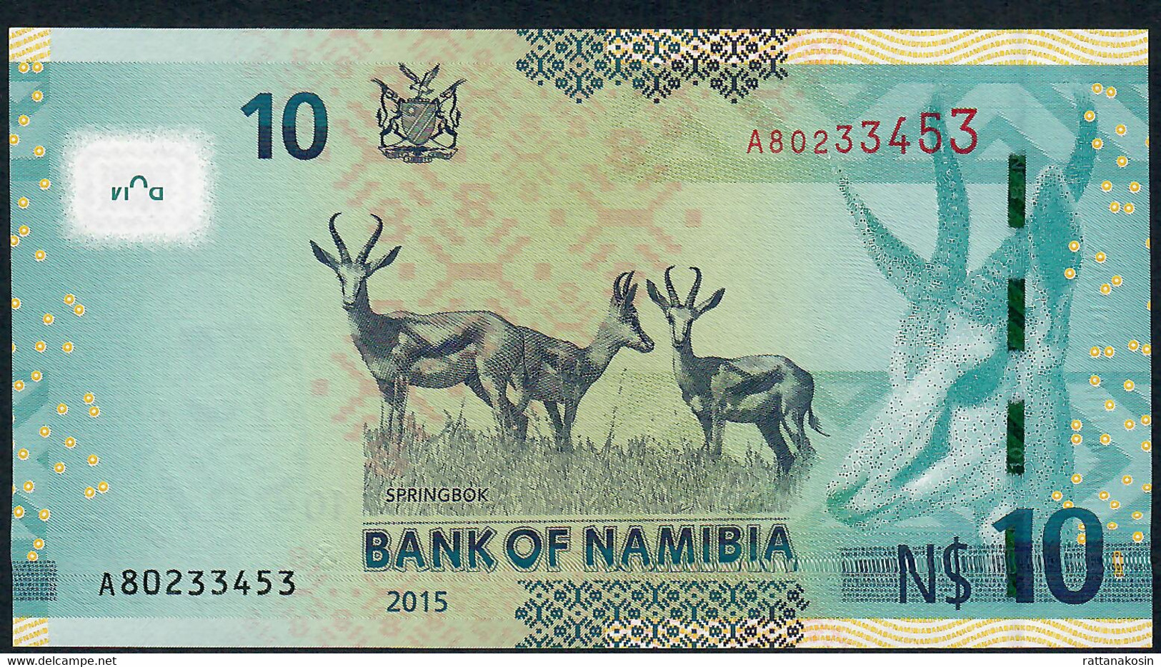 NAMIBIA P16 10 DOLLARS 2015 #A    UNC. - Namibie