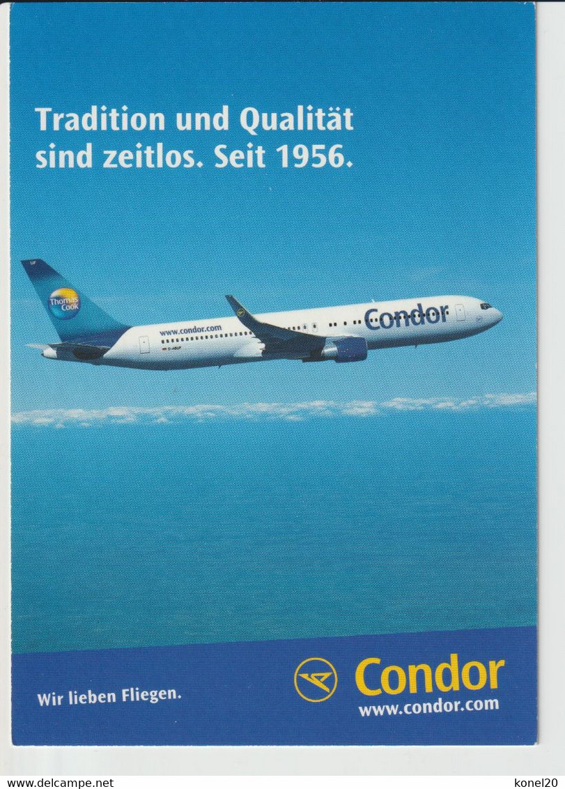 Pc German Condor Airlines Boeing Promotion Card - 1919-1938: Entre Guerres