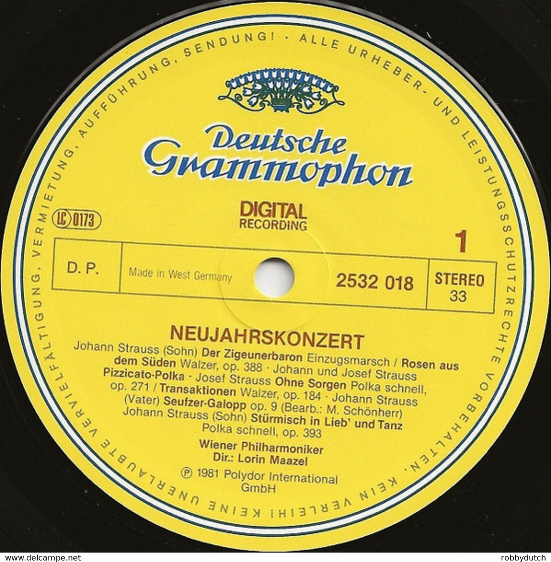 * LP"    WIENER PHILHARMONIKER - NEW YEAR'S IN VIENNA (Germany 1981 EX!!) - Classique