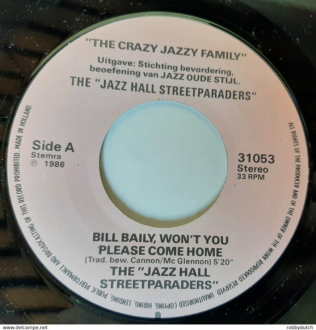 * 7"  In LP Cover *  JAZZ HALL STREET PARADERS - THE CRAZY JAZZ FAMILY (Holland 1986 EX!!) - Jazz