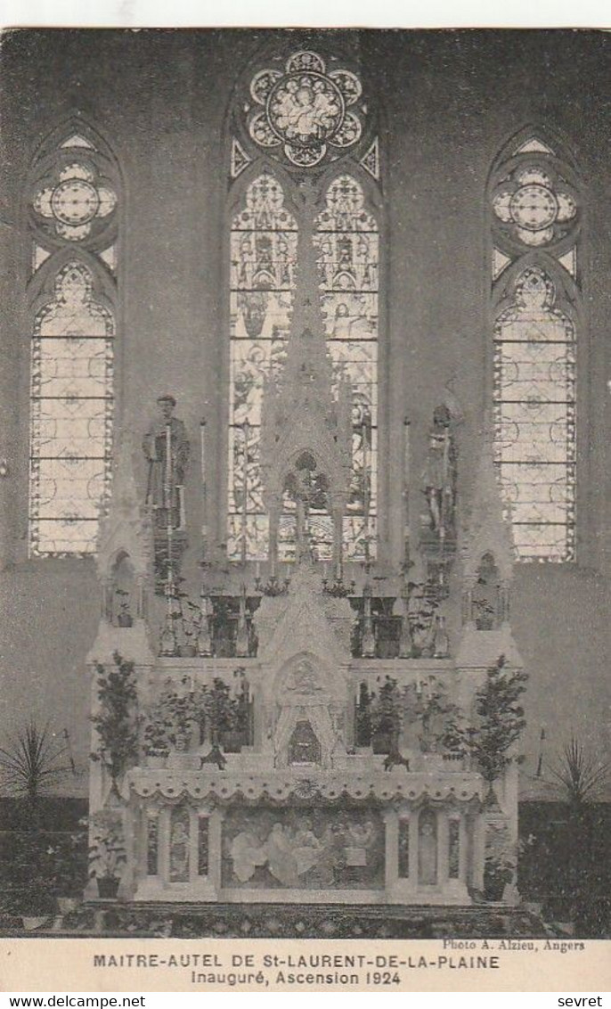 MAÎTRE-AUTEL DE St-LAURENT-DE-LA-PLAINE. - Inauguré, Ascension 1924 - Sonstige & Ohne Zuordnung