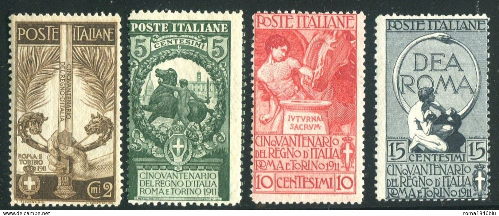 REGNO 1911 UNITA' D'ITALIA SERIE ** MNH - Ungebraucht
