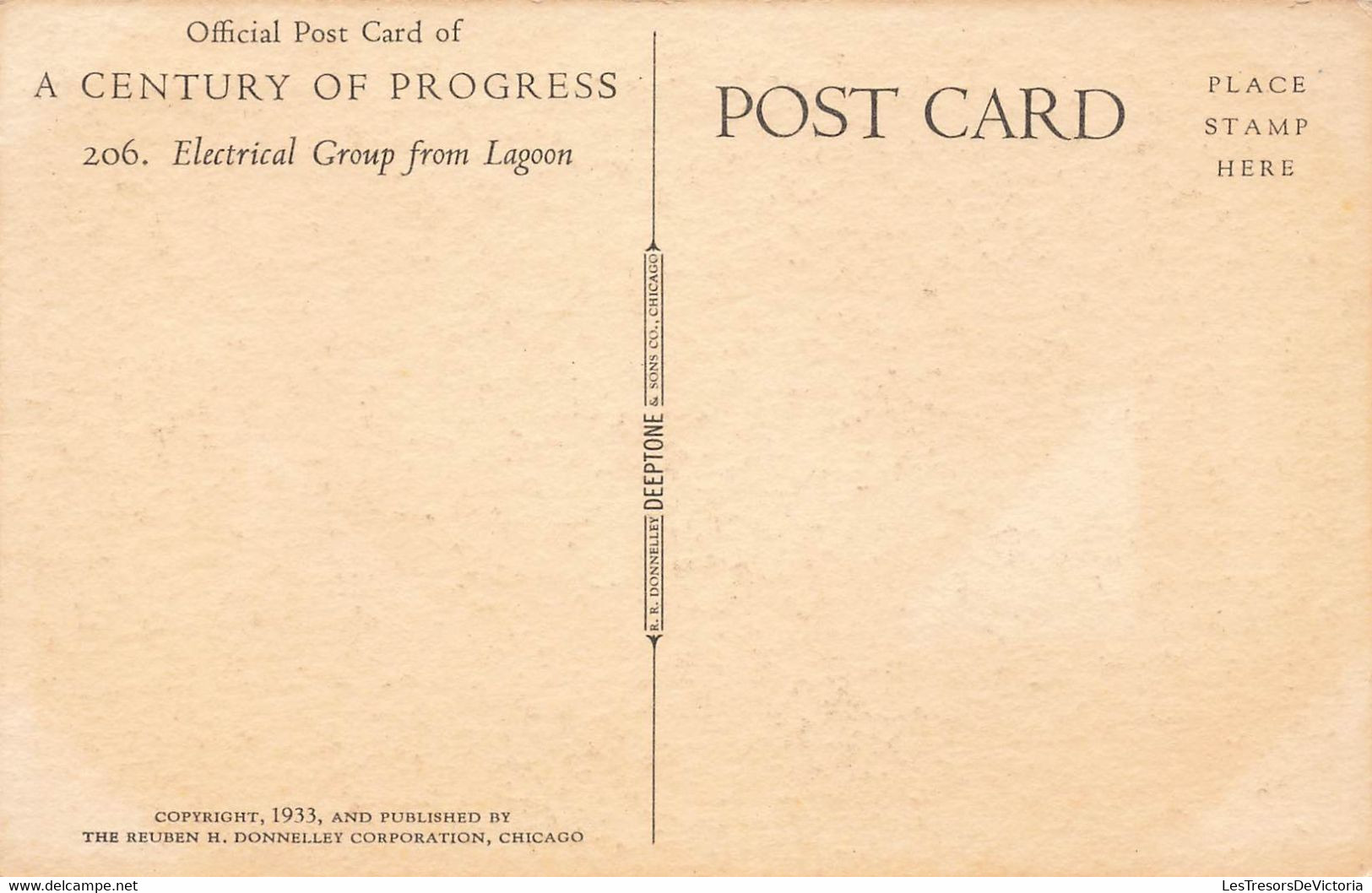 Lot De 4 CPA A Century Of Progress - Progres - Electrical Group - Chinese Temple - Lincoln's Indiana Home - History