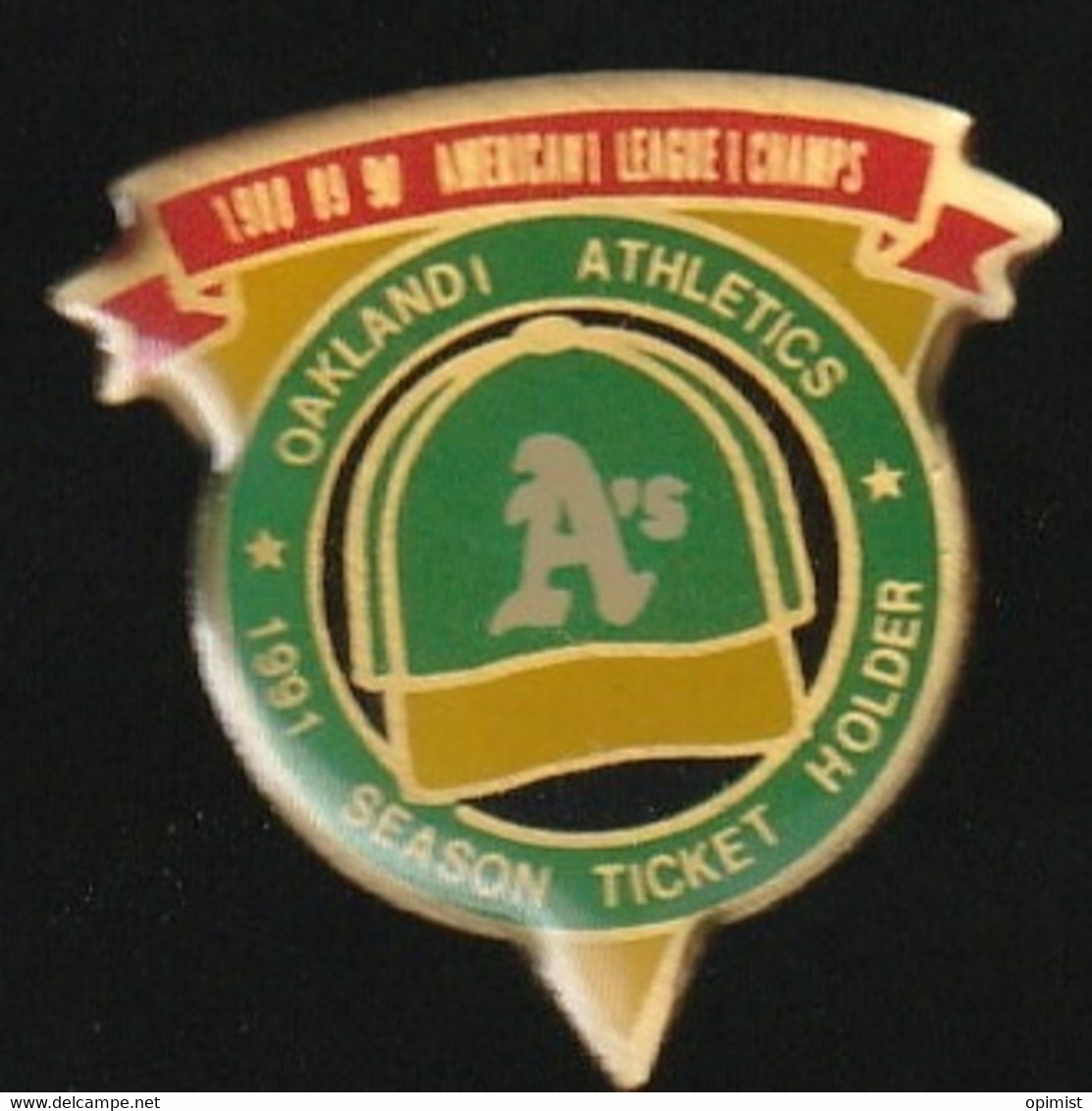 75482-Pin's. Les Athletics D'Oakland .Oakland Athletics . Franchise De La Major League Baseball - Honkbal