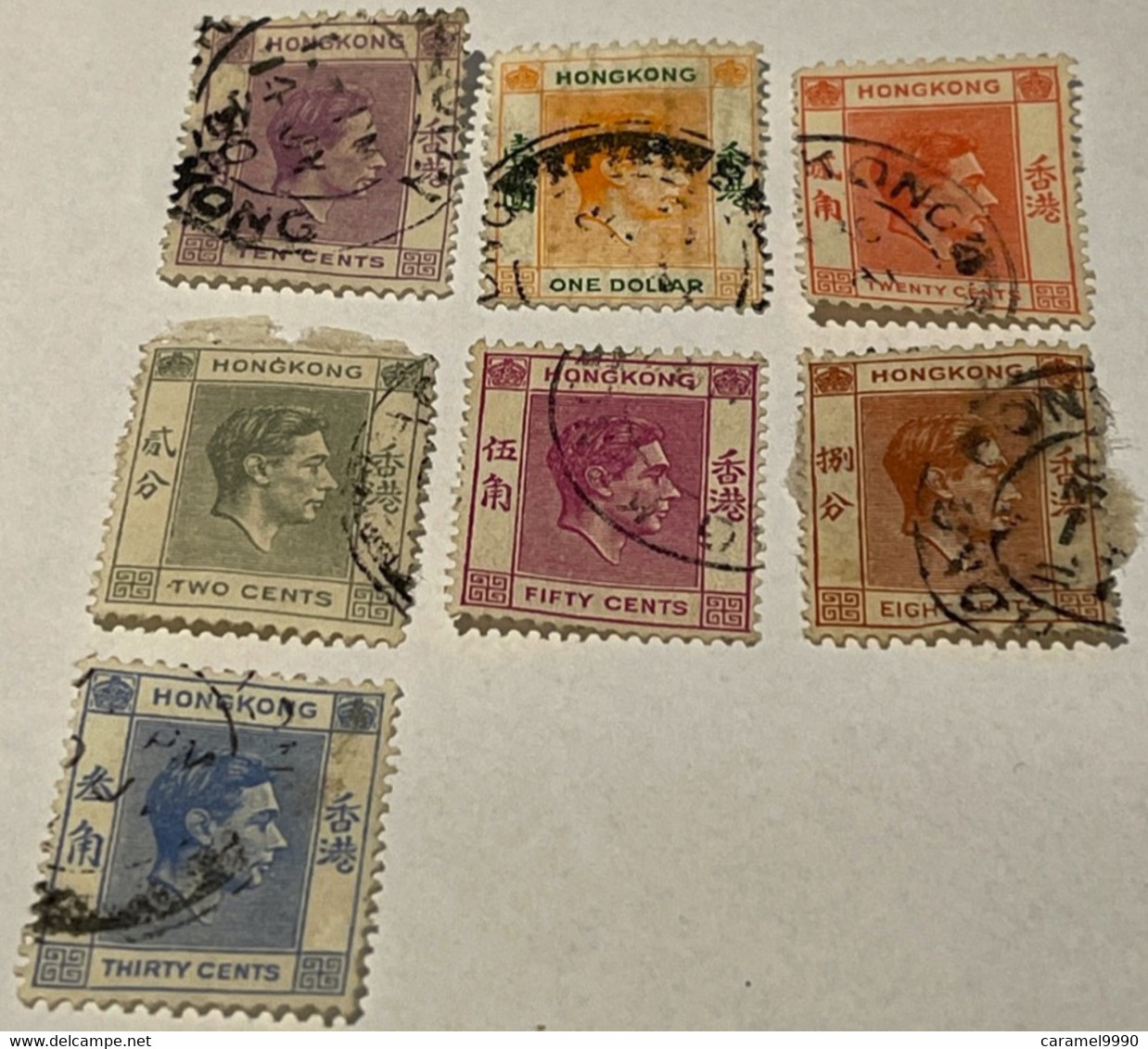 Postzegels Hong Kong 7 Pcs  Hongkong D Zegels - Gebruikt