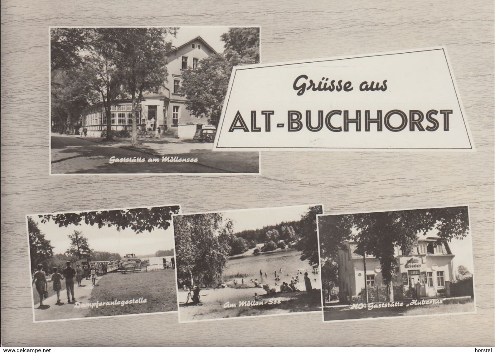 D-15537 Grünheide (Mark) - Ortsteil Alt-Buchhorst - Alte Ansichten - Gaststätte Am Möllensee - Dampfer - Gruenheide