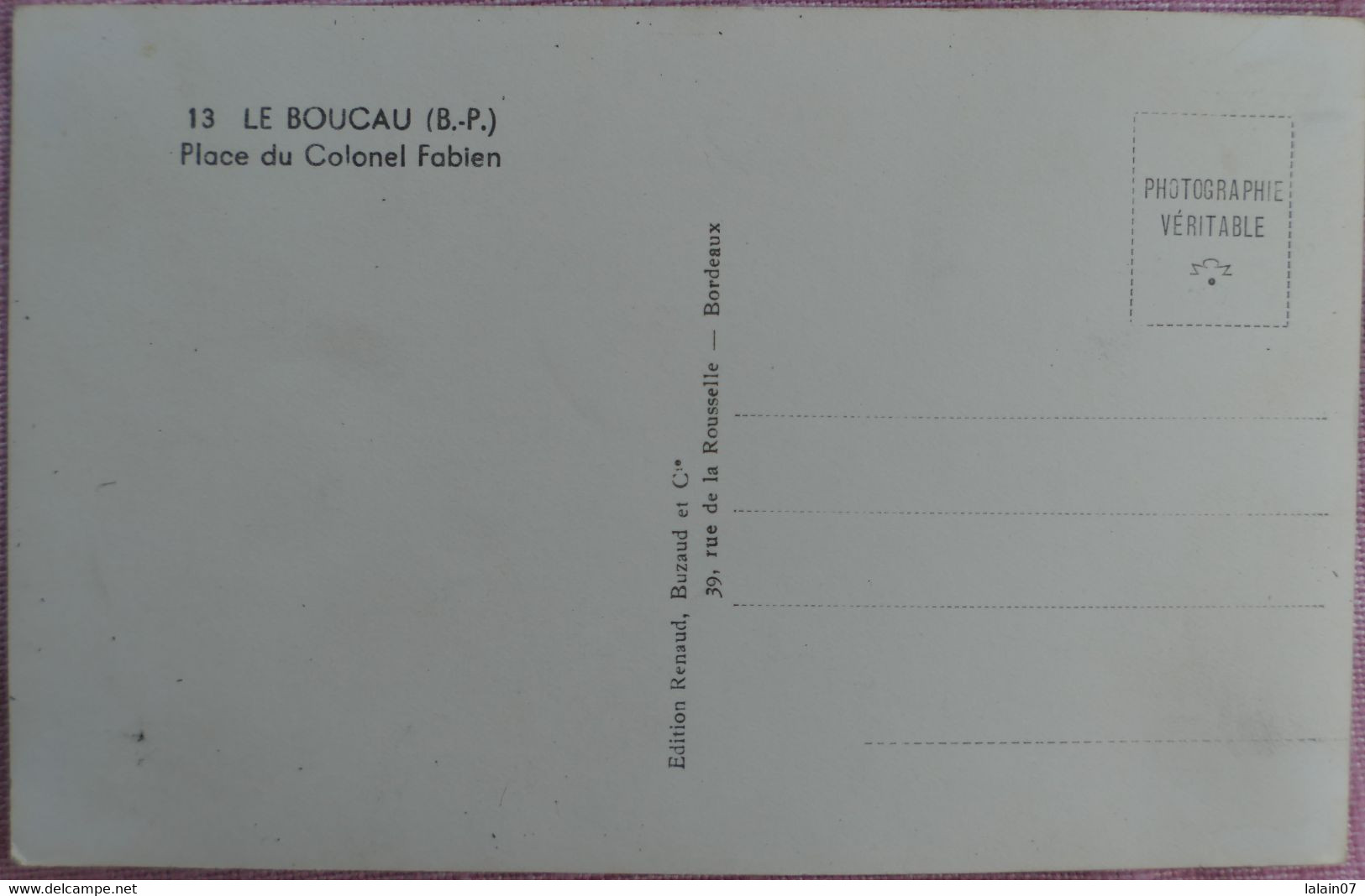 C. P. A. : 64 : LE BOUCAU : Place Du Colonel Fabien, "La Nouvelle République", "Bar Jean", Animé - Boucau