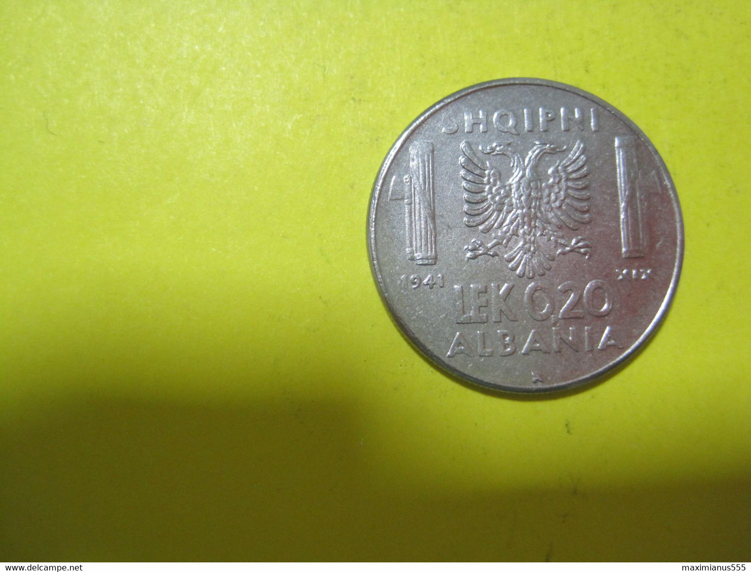 Albania 0.20 Lek 1941, ERROR, Without Governors Name, UNC. - Albania