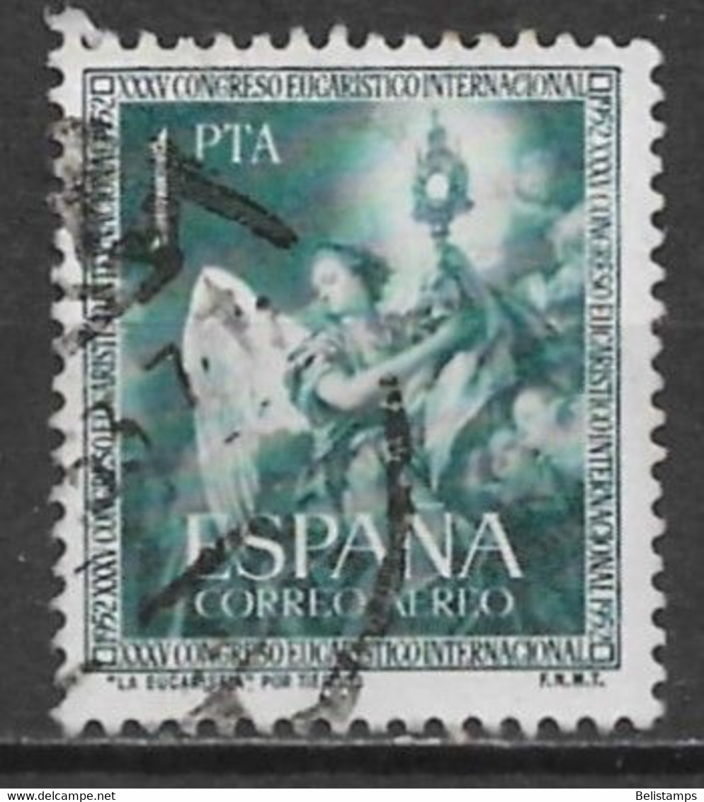 Spain 1952. Scott #C137 (U) ''The Eucharist'' By Tiepolo  *Complete Issue* - Usati