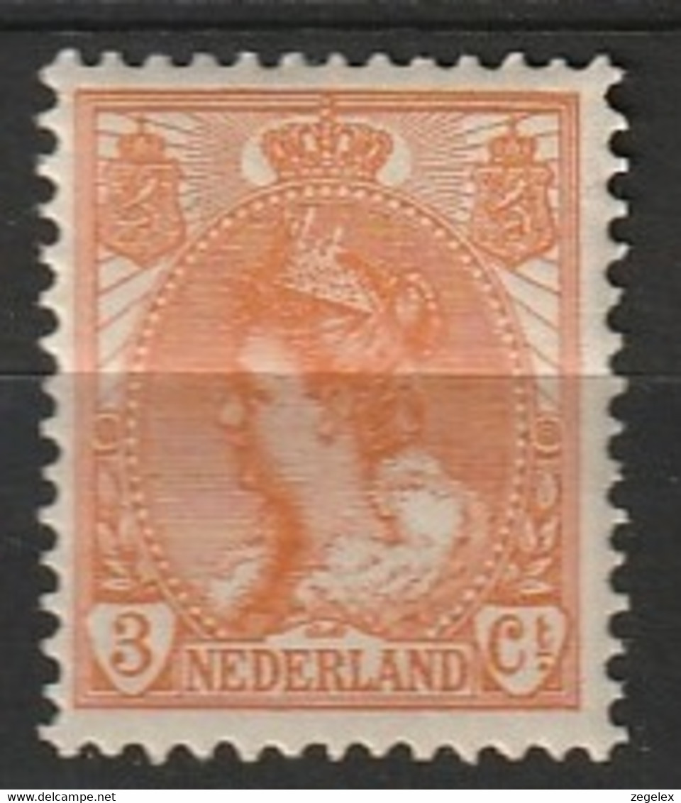 1899 Wilhelmina 3ct Oranje.  NVPH 56 MNH** See Description - Ungebraucht