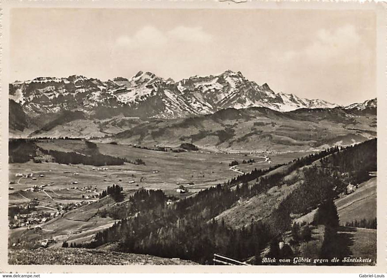 Blick Vom Gäbris Gegen Die Säntiskette Säntis   (10 X 15 Cm) - Altri & Non Classificati