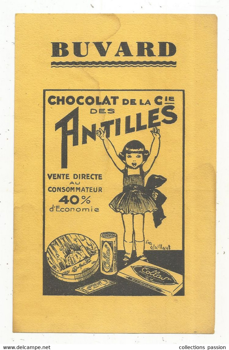 Buvard , CHOCOLAT DE LA Cie DES ANTILLES., Frais Fr 1.75 E - Food