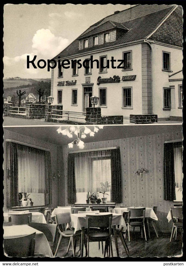 ÄLTERE POSTKARTE OVERATH  HOTEL STEINHOF KARL BRÄUER GERMANIA PILS GASTRAUM EDELBITTER Ansichtskarte AK Cpa Postcard - Overath