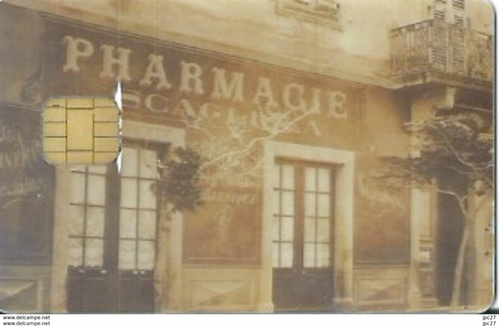 Unique Carte A Puce CALVI CORSE  Devanture De La Pharmacie SCAGLIOLA - Origen Desconocido