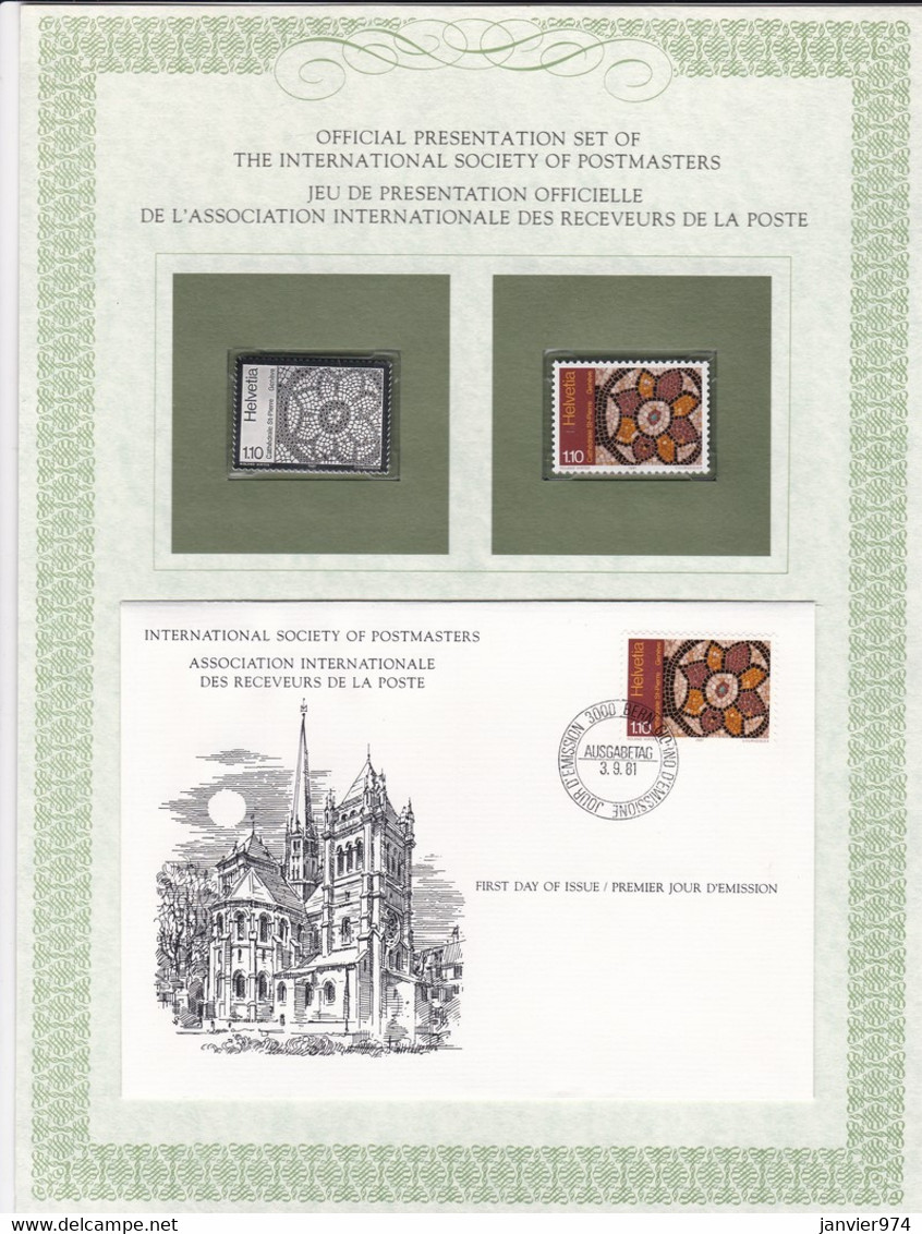 1981 Timbre Argent + Timbre Neuf + Enveloppe 1er Jour, Cathédrale Saint Pierre. FDC - Unused Stamps