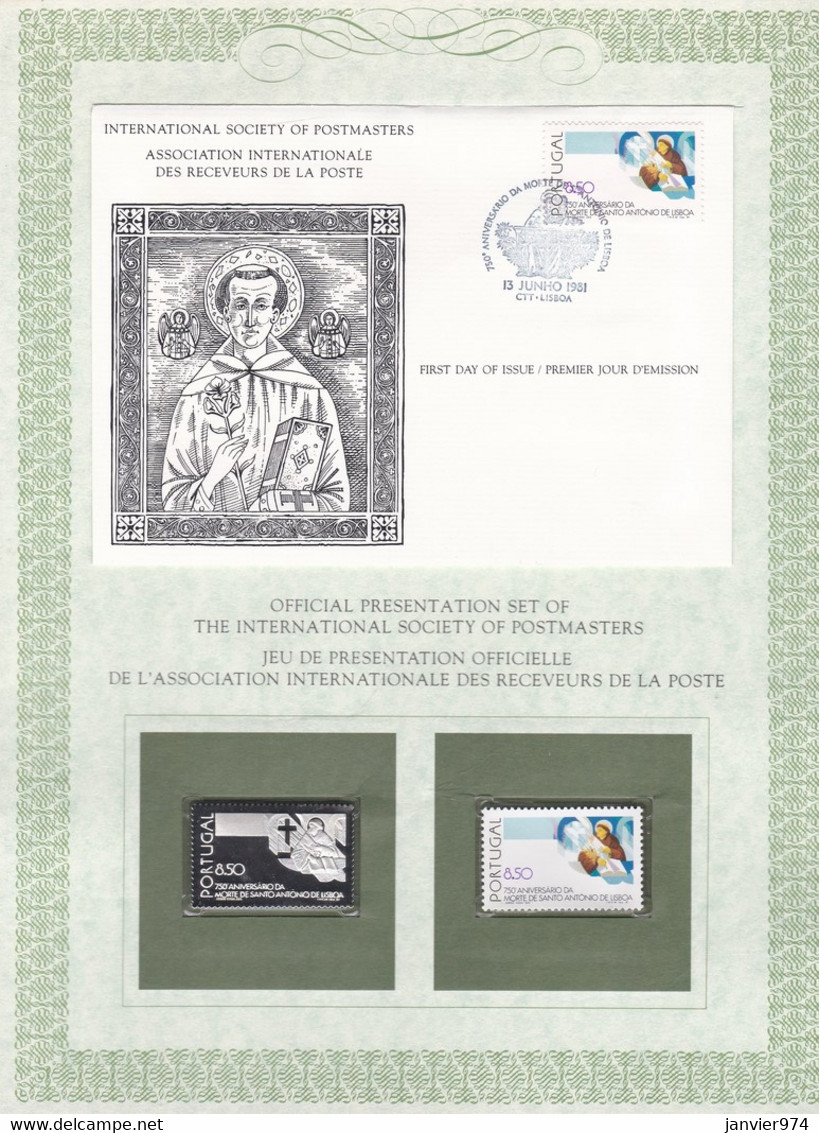 1981 Timbre Argent + Timbre Neuf + Enveloppe 1er Jour, Saint Antoine De Lisbonne FDC - FDC