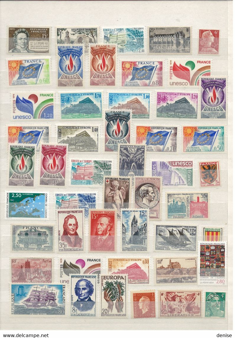 France - Collection De Timbres Neufs** Et Oblitérés - DEPART 1 EURO - Collections (without Album)