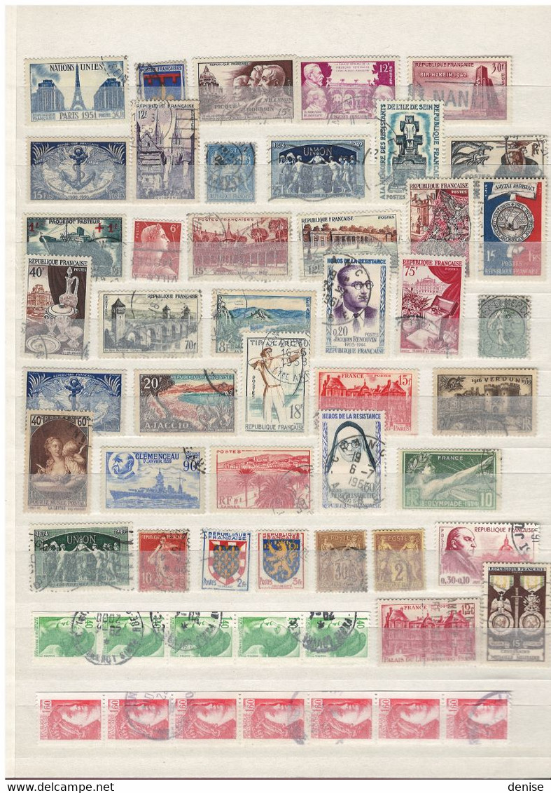 France - Collection de timbres neufs** et oblitérés - DEPART 1 EURO