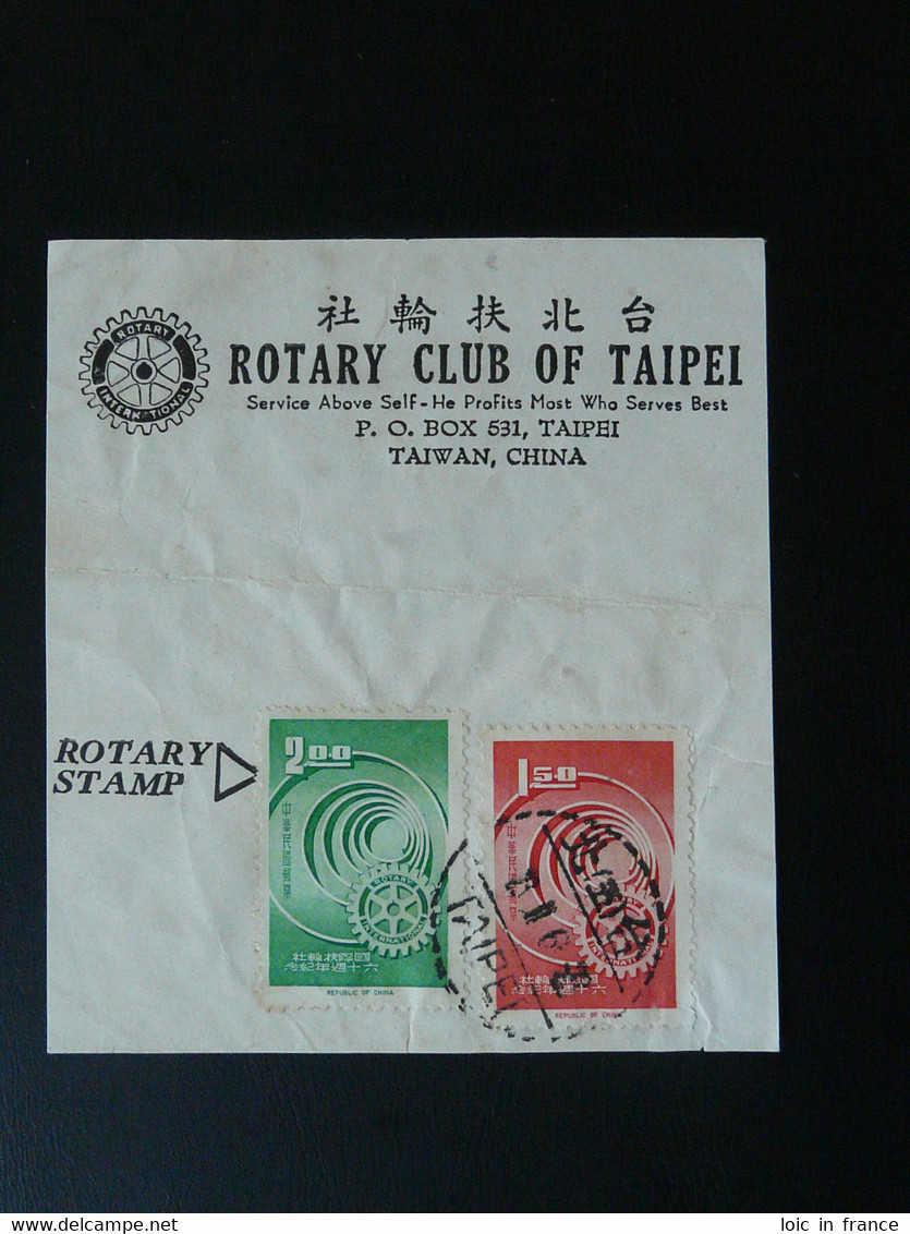 Bande De Journal Newspaper Cover Rotary Club Of Taipei Taiwan 1965 - Covers & Documents