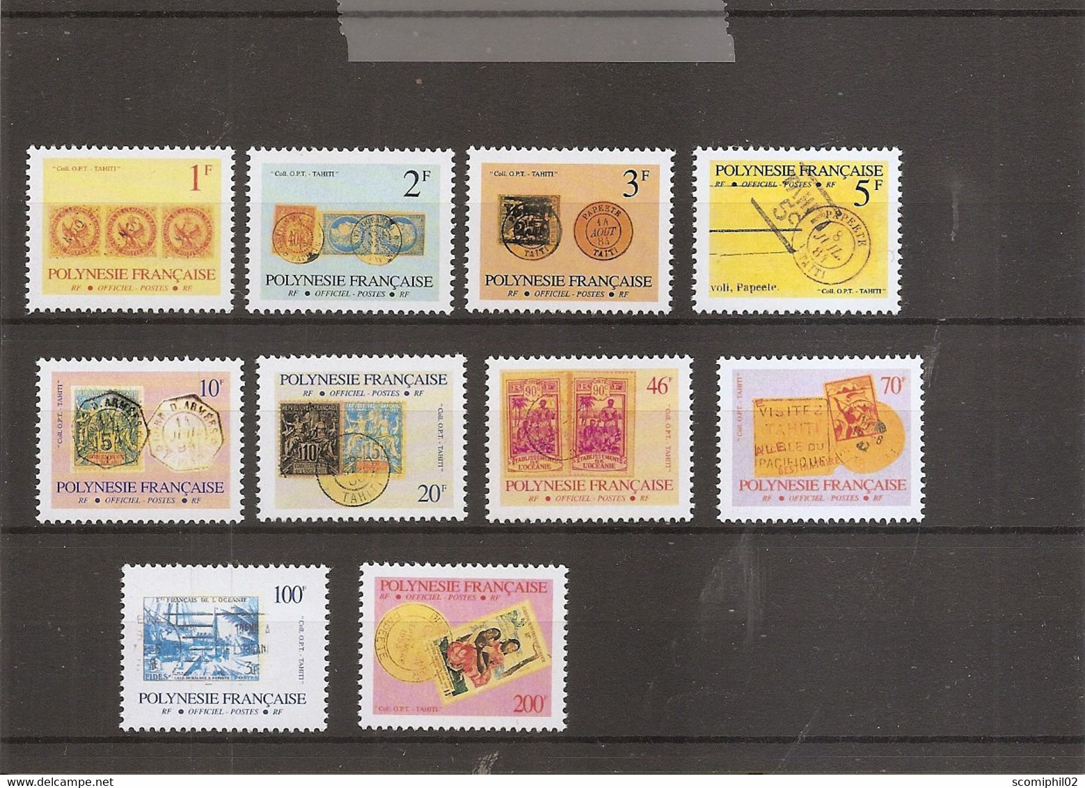 Polynésie - Timbres Sur Timbres ( Services 16/25 XXX -MNH ) - Dienstzegels