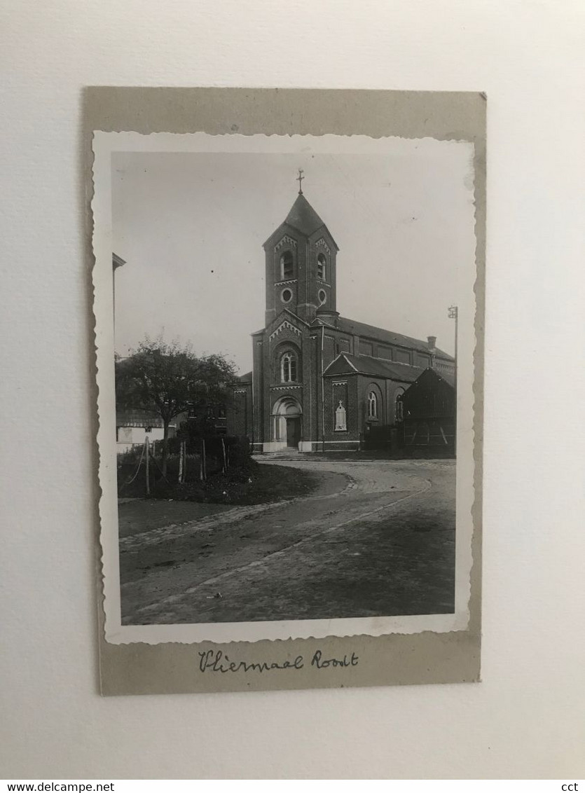 Vliermaalroot  Kortessem  FOTO Van De Kerk En Omgeving (afmeting 8,5 X 11,5 Cm) - Kortessem