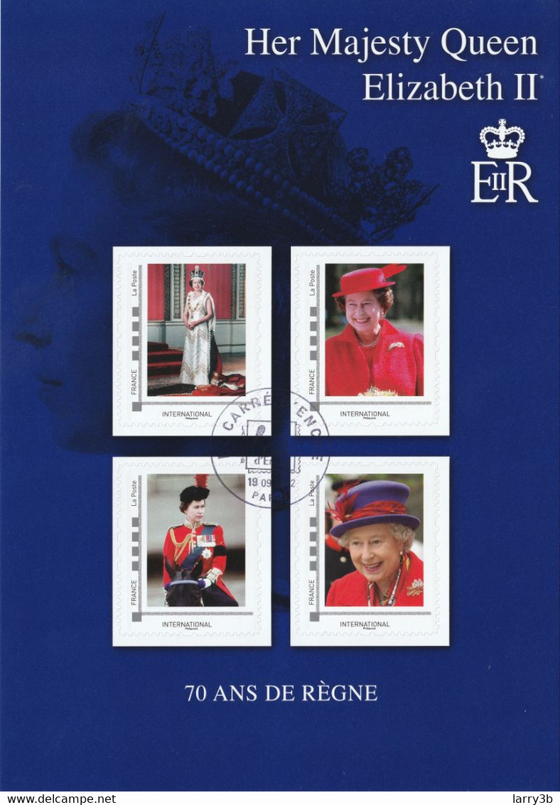 FRANCE 2022 COLLECTOR Obl TAD 19/09/22 "Elizabeth II 70 Ans De Règne / Her Majesty Queen Elizabeth II" - MTAM-2022-515 - Collectors