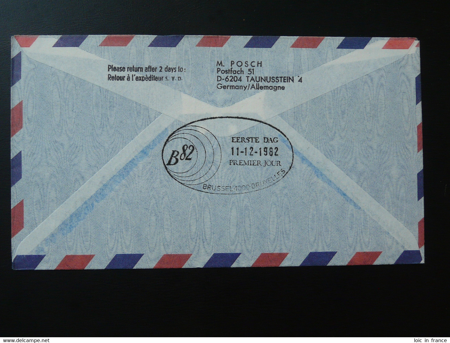 Lettre Vol Flight Cover Flugpost Wien Vereinte Nationen --> Bruxelles Belgica 1982 - Covers & Documents