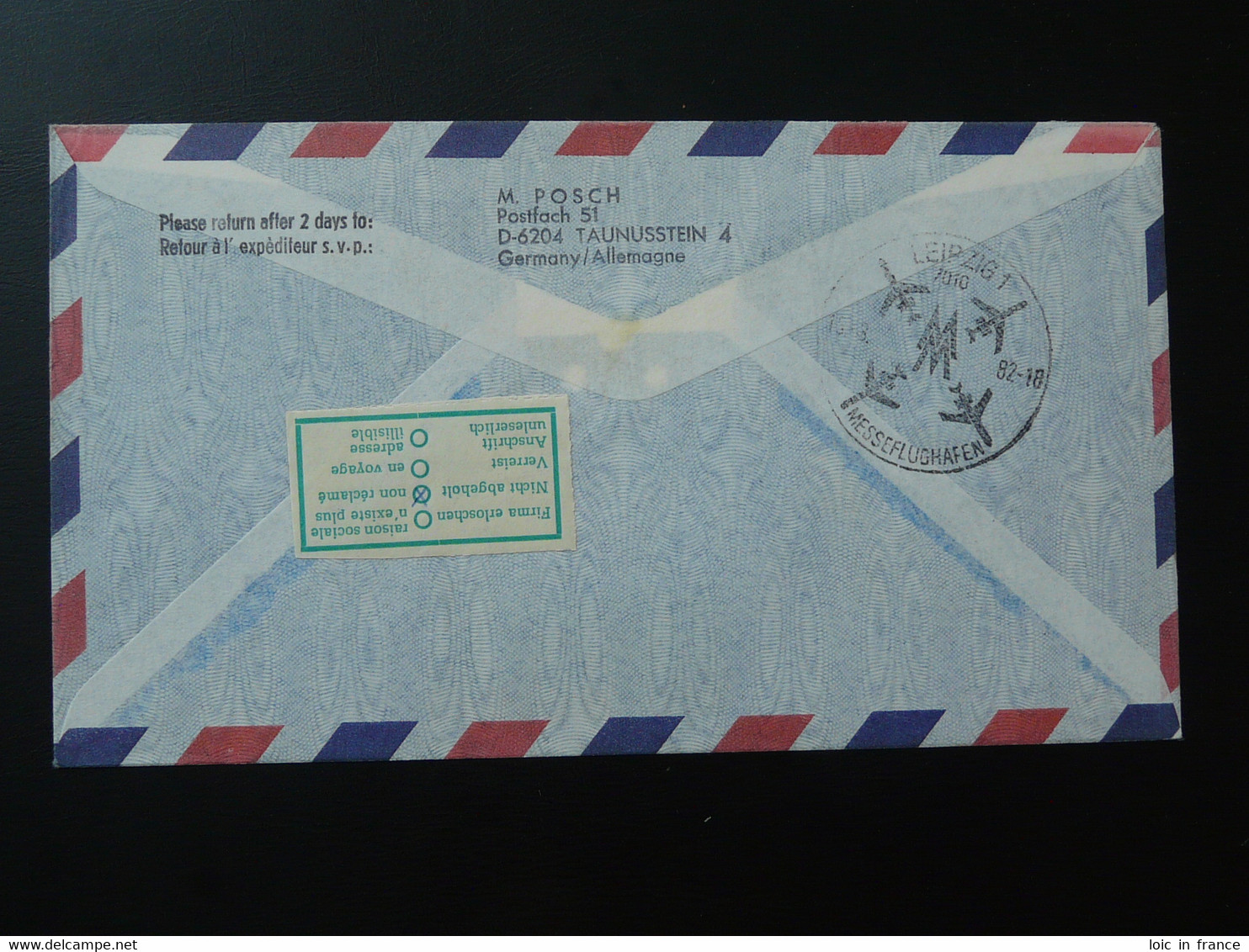 Lettre Vol Flight Cover Flugpost Wien Vereinte Nationen --> Leipziger Messe EMA Slogan Meter 1982 - Briefe U. Dokumente