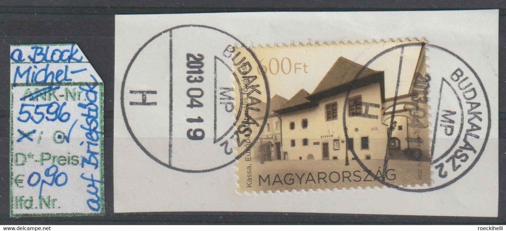 2013 - UNGARN - SM A.Block "Kosice-Kulturhauptstadt" 600 Ft Mehrfärbig - O Gestempelt A. Briefstück - S.Scan (hu 5596o) - Used Stamps