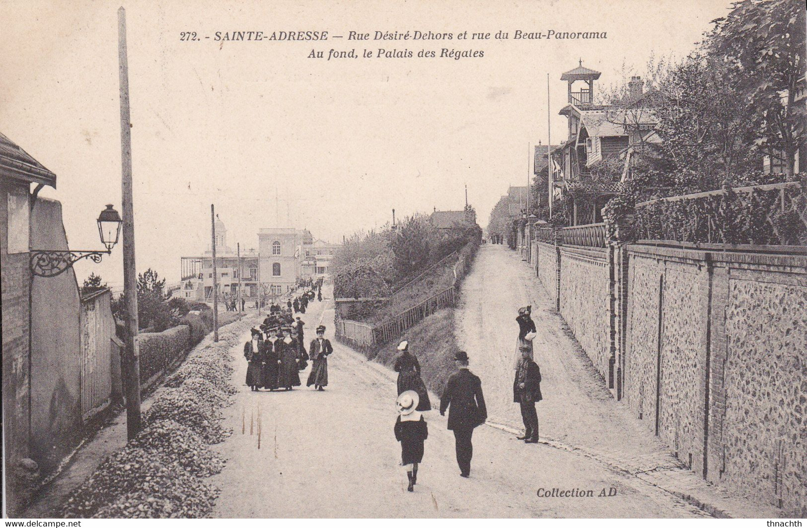 1910 SAINTE ADRESSE - Rue Désiré-Dehors Et Rue Du Beau-Panorama - Au Fond, Le Palais Des Régates - Sainte Adresse