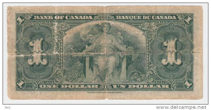 Canada 1 Dollar 1937 Gordon-Towers ""VG"" P 58d 58 D - Canada