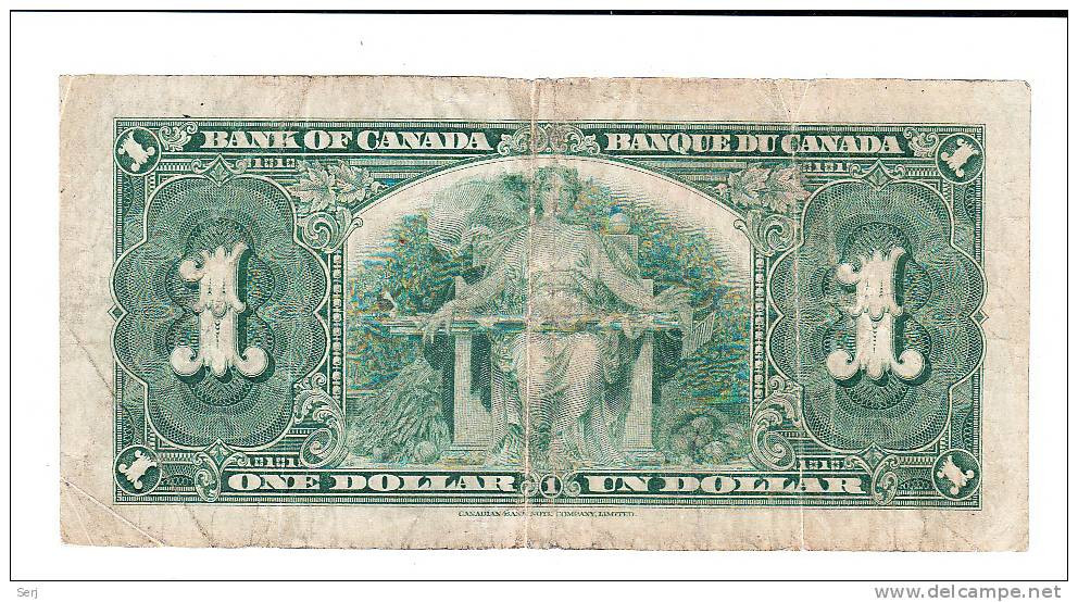 Canada 1 Dollar 1937 Gordon-Towers AF P 58d 58 D - Canada