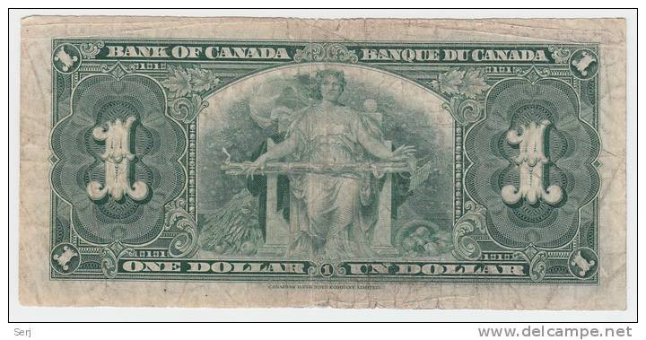 Canada 1 Dollar 1937 Gordon-Towers ""VG-F"" P 58d 58 D - Kanada