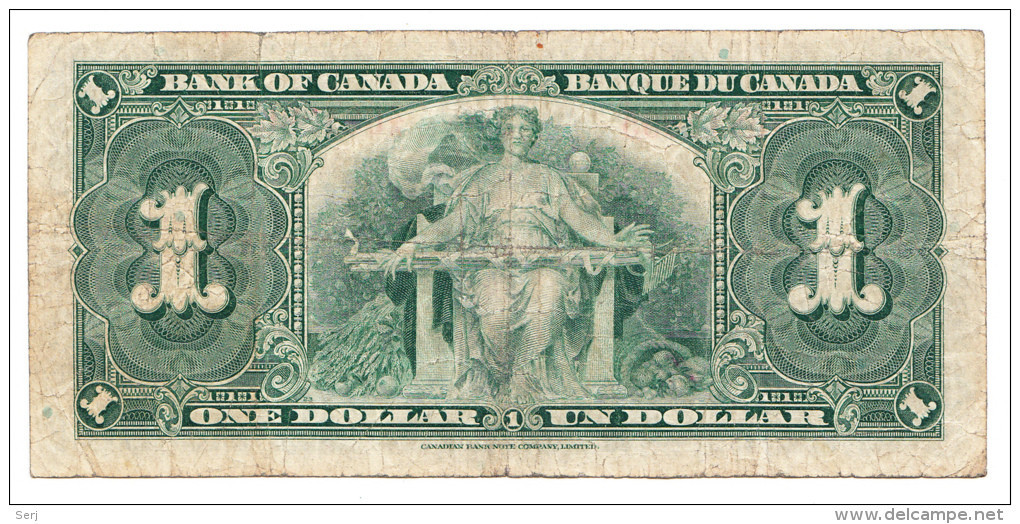 Canada 1 Dollar 1937 Gordon-Towers "F" P 58d 58 D - Canada