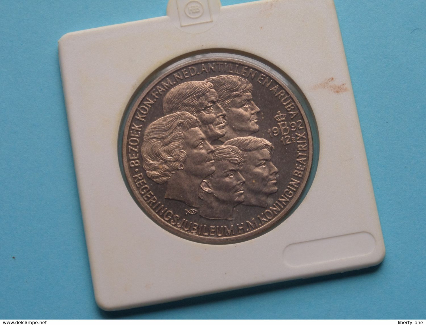 2 1/2 ECU Koninkrijk Der Nederlanden 1992 - Regeringsjubileum H.M. Koningin BEATRIX ( For Grade, Please See Photo ) ! - Trade Coins