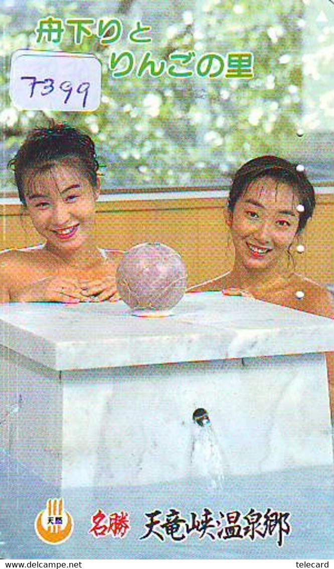 Télécarte Japon * FEMME EROTIQUE (7399) BATH * PHONECARD JAPAN * TELEFONKARTE *  BATHCLOTHES LINGERIE - Mode