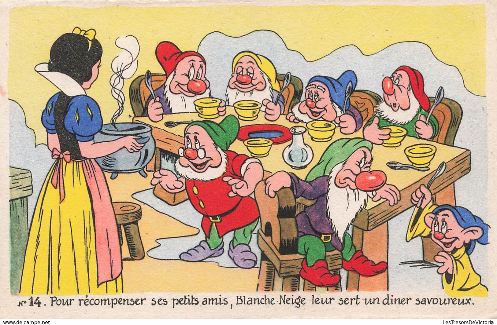 CPA Walt Disney - Blanche Neige - Snow White - N°14 Le Diner Savoureux - Edition Superluxe - Autres & Non Classés